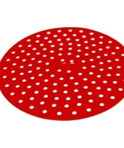 مواد متينة حصيرة سلة مقلاة الهواء الدائرية ، BPA Free (أحمر)