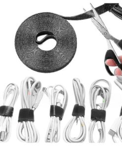 لفة الشريط الفيلكرو - 2 سم W × 5 متر L - منظم كابل مزدوج الوجهين