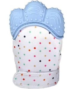 طفل من الدرجة الصغيرة سيليكون تسنين قفاز (LightBlue)