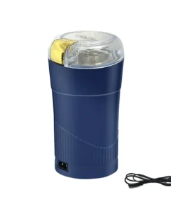 مطحنة اسبرسو قوية، مطحنة كهربائية - مطحنة قهوة وتوابل واعشاب بسعة كبيرة - للاعشاب والاوراق الناعمة والفول السوداني وحبوب الفلفل والحبوب (لون ازرق)