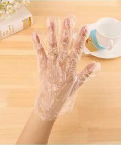 50 قطعه قفازات بلاستيكية شفافة ذات استخدام واحد – مثالية للمطبخ والتنظيف