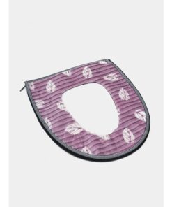 غطاء مقعد مرحاض مزدوج الطبقة بسحاب يتناسب عالمياً ناعم ومريح قابل للغسل وإعادة الاستخدام، وسادة مرحاض سميكة، غطاء للغطاء لأغراض النظافة في الحمام سهل التركيب والإزالة والتنظيف (بني)