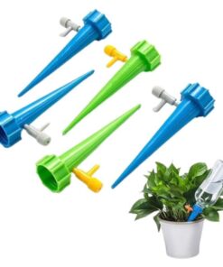 مسامير السقي الذاتي - نظام الري بالتنقيط قابل للتعديل - طقم الري بالتنقيط التلقائي للنباتات والفواكه والنباتات ذات القعر الداخلية -5 قطع( لون عشوائي)