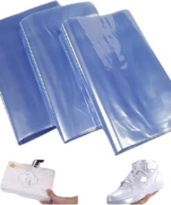 50 قطعة من اكياس تغليف الاحذية تنكمش مقاس XL لحماية الاحذية لتجنب اصفرار النعل وابعاد الغبار لتغليف اجهزة التحكم عن بعد والصابون وكرات الاستحمام الفوارة والشموع والهدايا الصغيرة والبرطمانات والحرف المنزلية