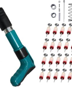 اداة تثبيت يدوية تثبت على الحائط مع 5 تروس لتعديل الطاقة، تتضمن 20 مسمار، مسدس مسامير محمول باليد شديد التحمل للخرسانة والطوب والخشب والصلب