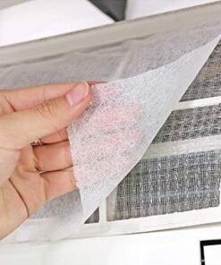 فلاتر مخرج مكيف الهواء من القطن المقاوم للغبار، قطع غيار شبكية لتنقية الهواء، غطاء مدخل شبكي من الغبار، شبكة قطن عازلة للغبار لتكييف الهواء، 40 × 35 سم، قطعتين