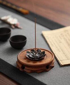 حامل مبخرة لوتس للعصي بتصميم 6 فتحات، مبخرة متعددة الاغراض، حامل اعواد بخور مزخرف للمنزل والمكتب وغرفة المعيشة وغرفة النوم والتامل واليوغا من المعدن المتين