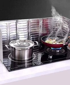 حاجز فويل قابل للطي للحماية من الهواء ورذاذ الزيت للطبخ وطاسة القلي على البوتجاز وغسالة الاطباق، عبوة من 3 قطع