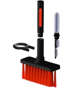 مجموعة أدوات تنظيف الكمبيوتر متعددة الوظائف 5 في 1 (أسود وأحمر)