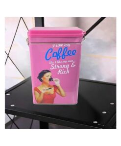 حاويات المطبخ – حاوية تخزين محكمة الإغلاق سعة 2 لتر، مثالية لتنظيم المطبخ وتزيينها باللون الوردي