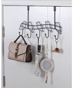 شماعة ملابس رف منظم بخطافات للتعليق على الباب بـ5 خطافات