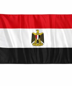 علم مصر كبير مقاس 88x63 سم مع عصا بلاستيك، راية وطنية للاحتفالات والمناسبات الرياضية والديكور الداخلي والخارجي