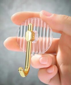 4 قطع خطافات حائط لاصقة شفافة شديدة التحمل، مقاومة للماء، بتصميم بدون حفر أو مسامير، مناسبة لتعليق المناشف والحقائب والمفاتيح والملابس وأرواب الاستحمام في المطبخ والحمام وغرفة النوم والمكتب، لتنظيم المساحات المنزلية بسهولة وأناقة.